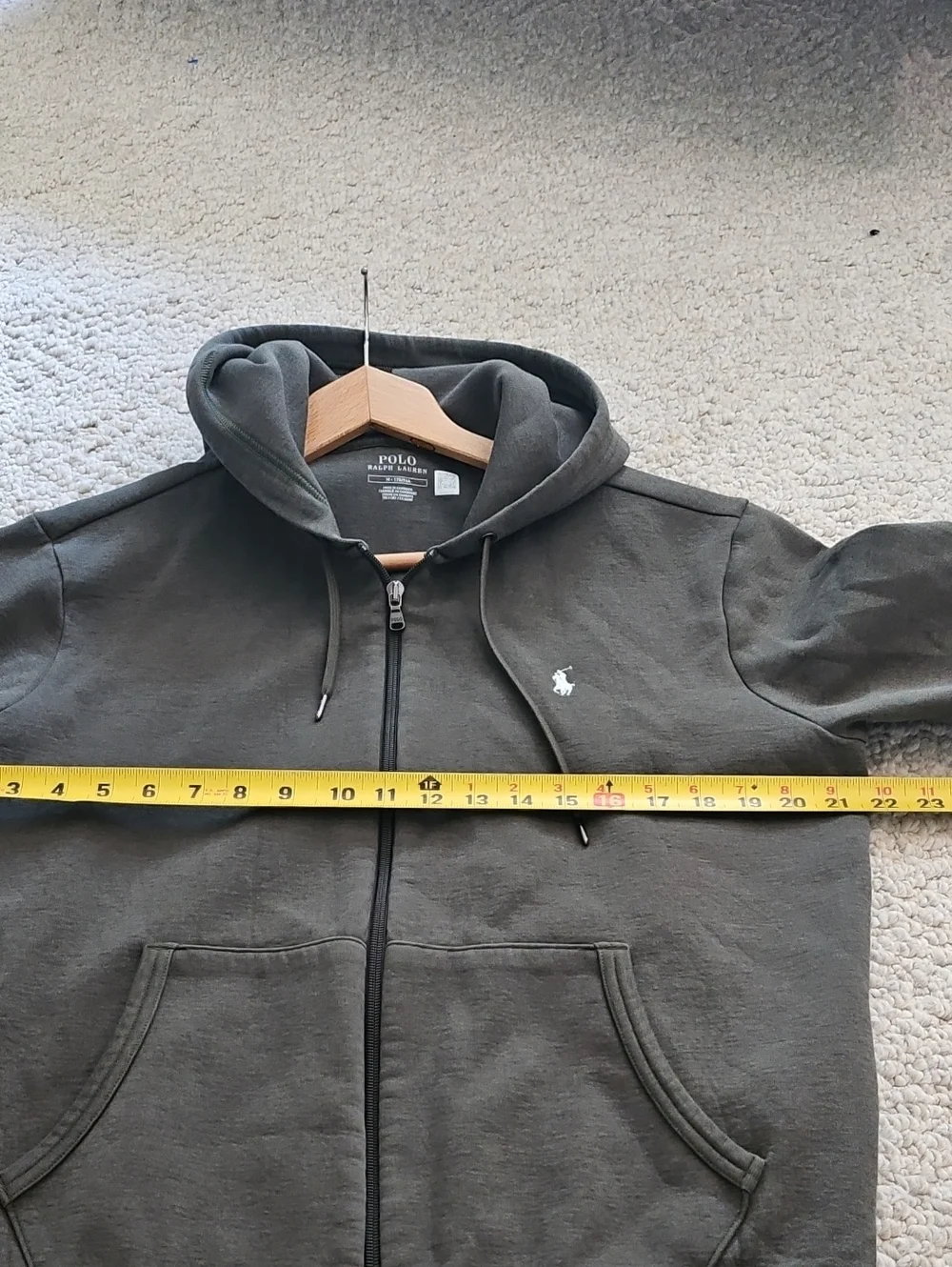 Polo Ralph Lauren Front Zipper Hoodie Size Medium